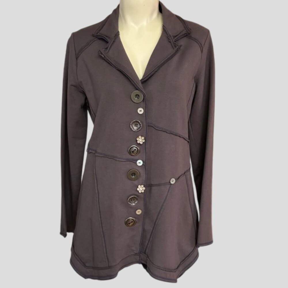 NWT Neon Buddha Button Down Long Cotton Jacket Size Sm
